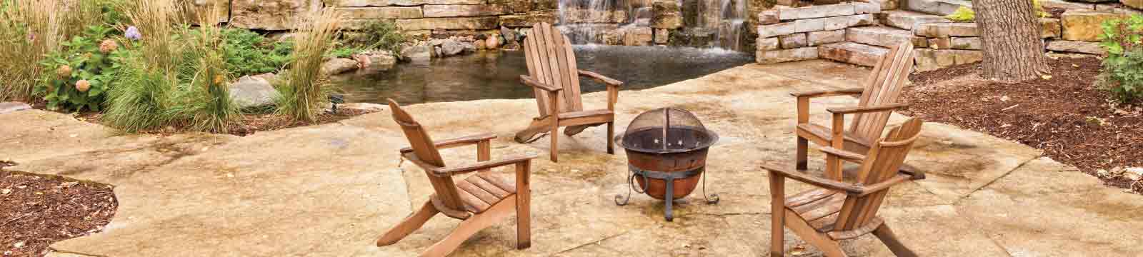 Adirondack Chairs Surrounding Fire Pit