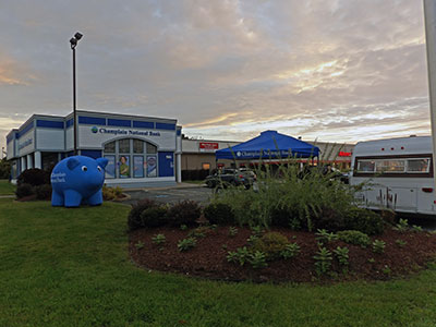 Champlain National Bank in Plattsburgh at Sunrise