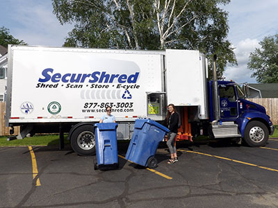 Elizabethtown employees in front of truck