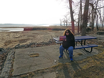 Ann Marie Manning sitting in park